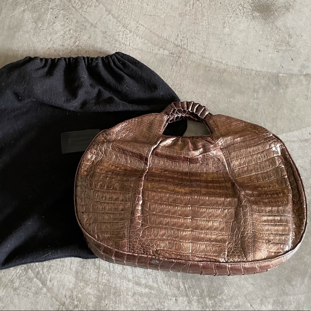 Nancy Gonzalez Crocodile Copper Tote Bag